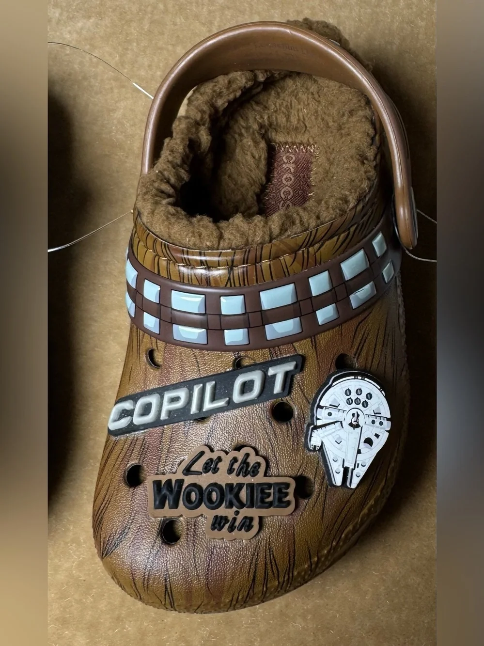 Crocs Kids Star Wars Chewbacca Fuzz Lined Clogs C9 NWT